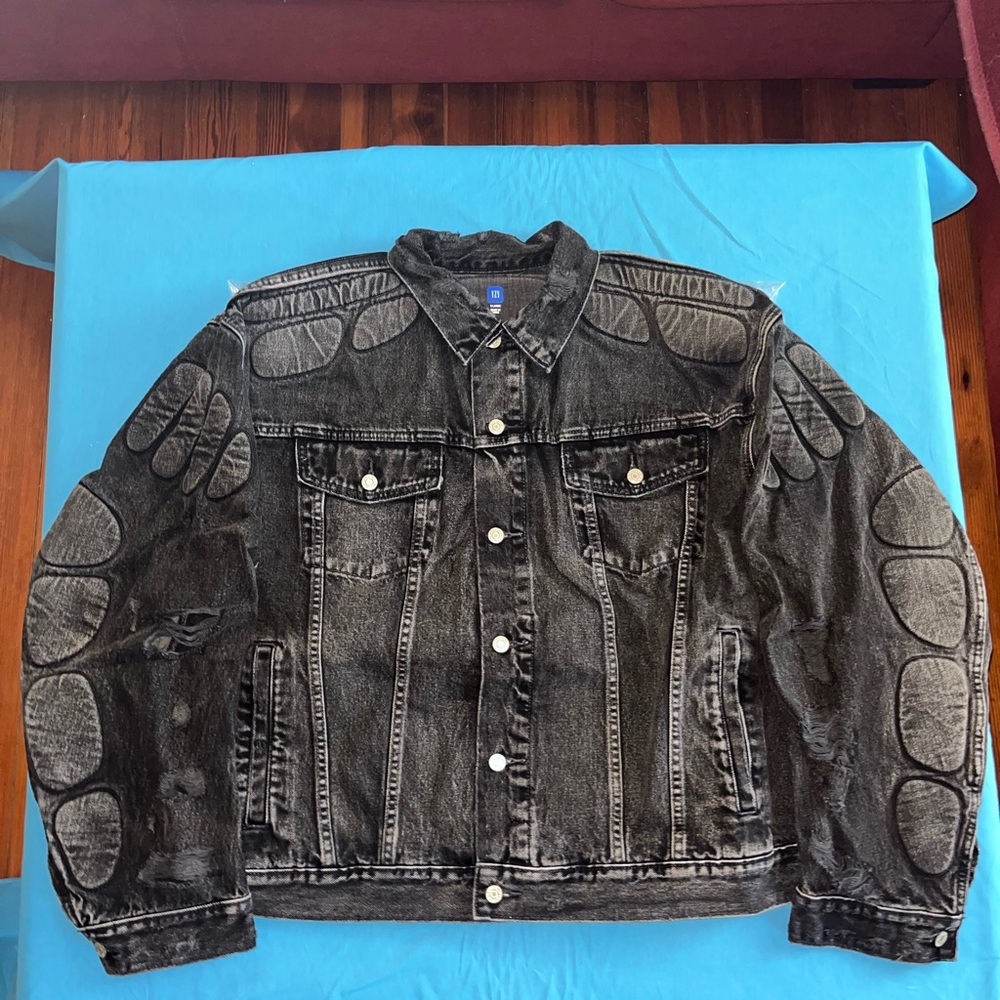 Yeezy Gap Padded Dark Grey wash denim jacket